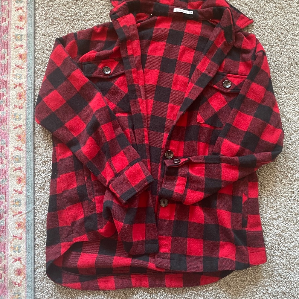 Staccato Red and Black Plaid Flannel